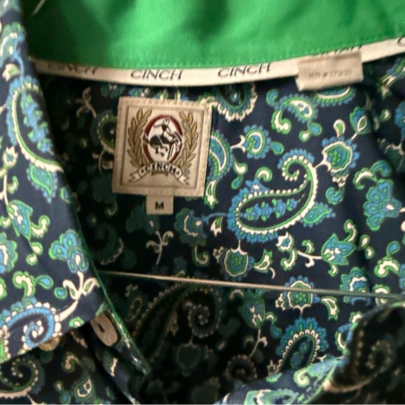 Cinch Green and Blue Paisley Shirt - Picture 2 of 3